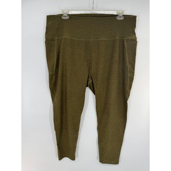 Beyond Yoga Womens Pull-On High Rise Legging Pants Side Pockets Size 4X Brown - Picture 2 of 6